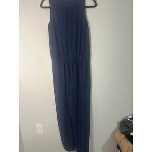 Cabi Jumpsuit Drawstring Waist Sleeveless Casual Navy‎ Blue XS